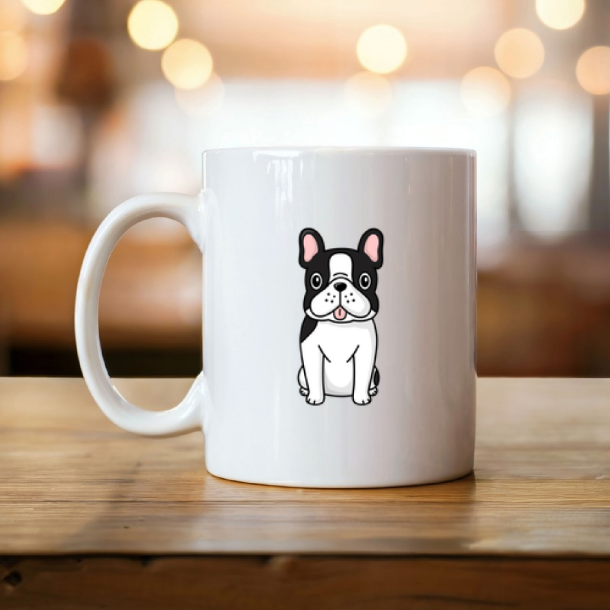 Black and White French Bulldog Mug