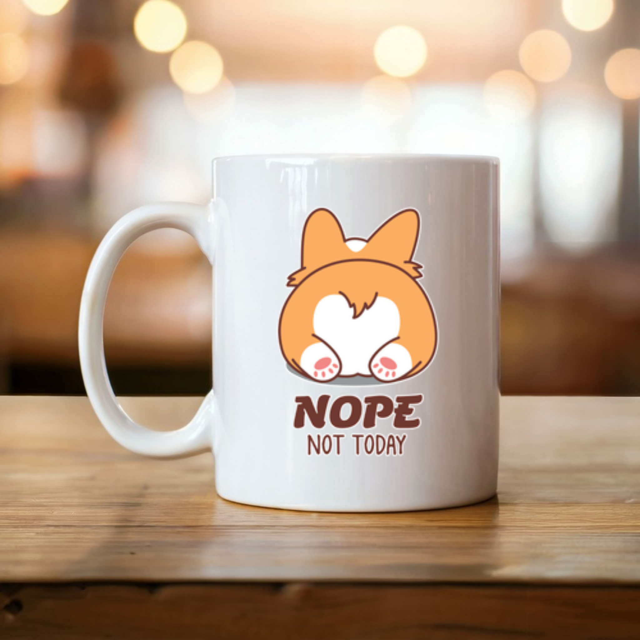 Nope Not Today Dog Butt Mug