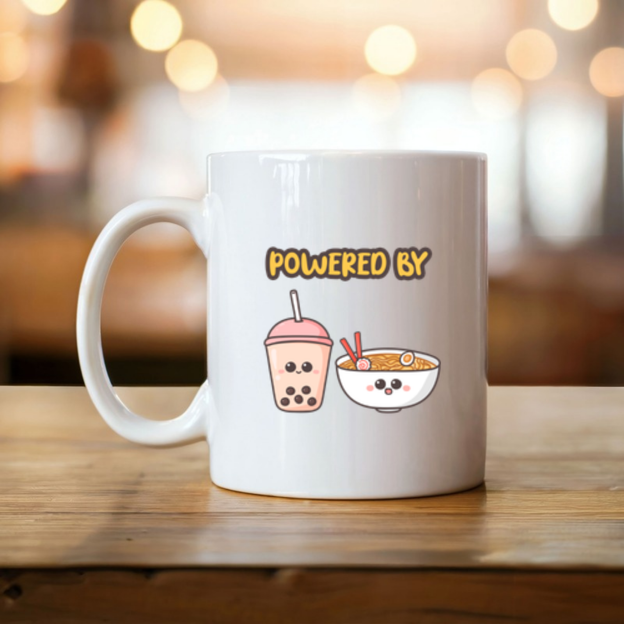 Powered by Boba Tea and Ramen Mug