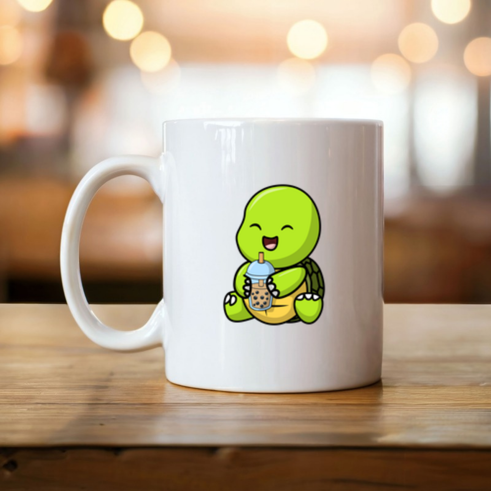 Baby Turtle with Boba Mug