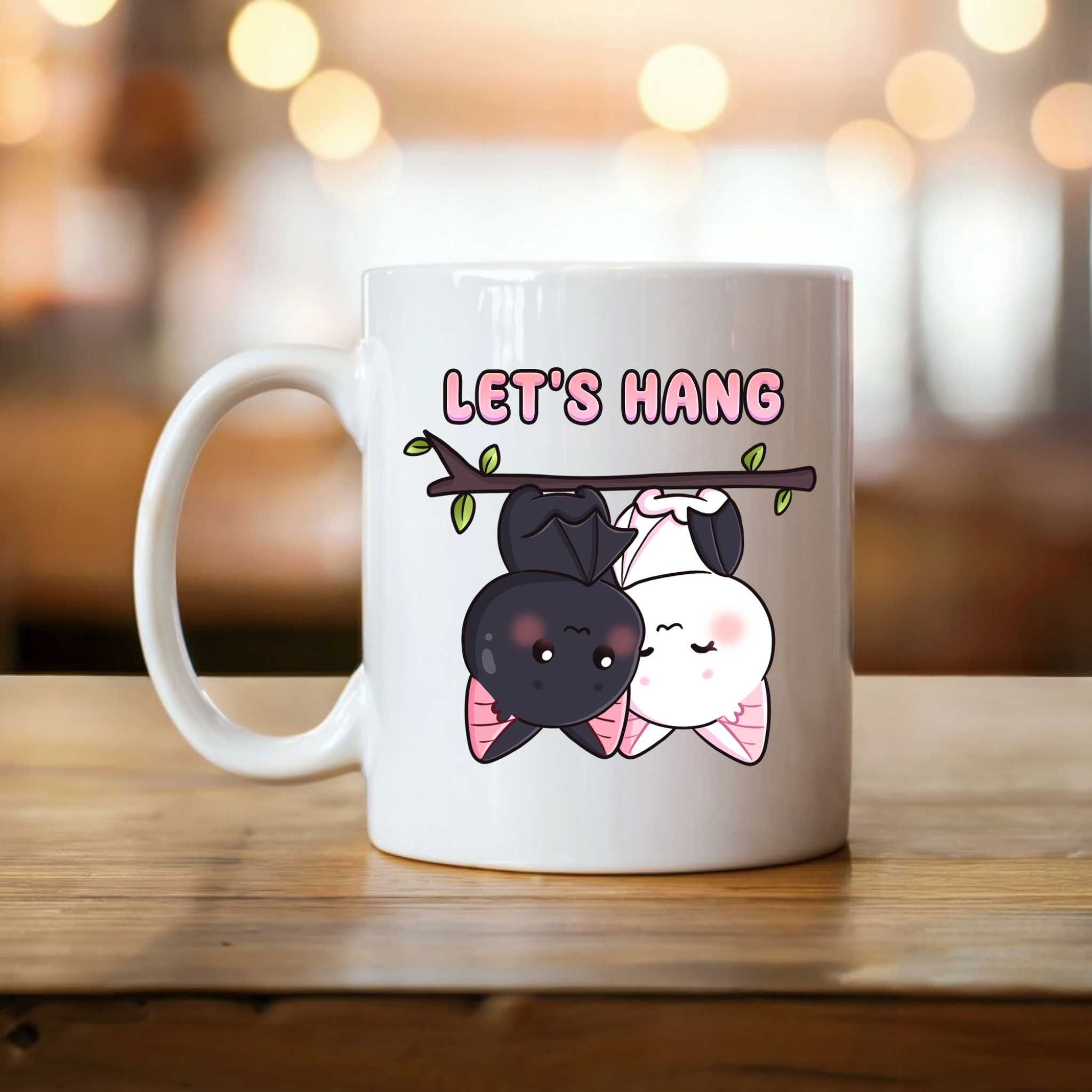 Let's Hang Bat Couple Mug