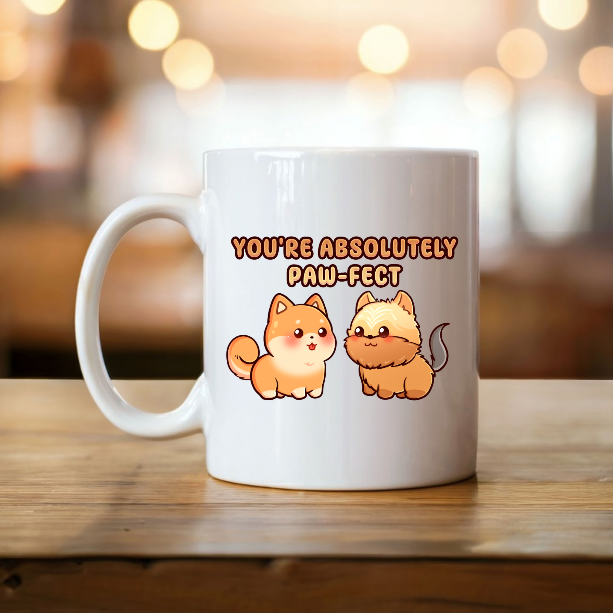 You're Absolutely Paw-fect Dog Couple - Shiba Inu & Yorkshire Terrier Mug