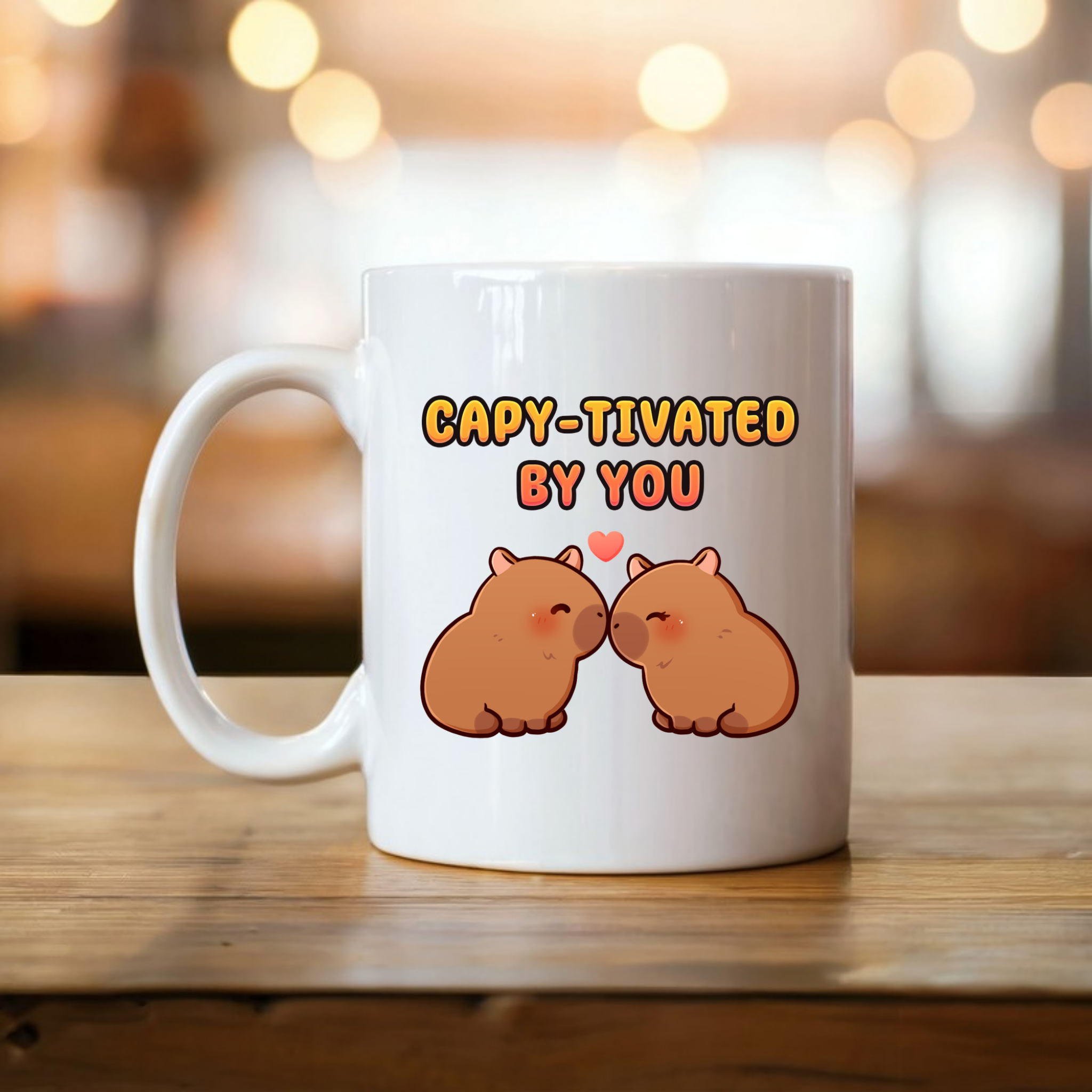 Capy-tivated by You Capybara Couple Mug