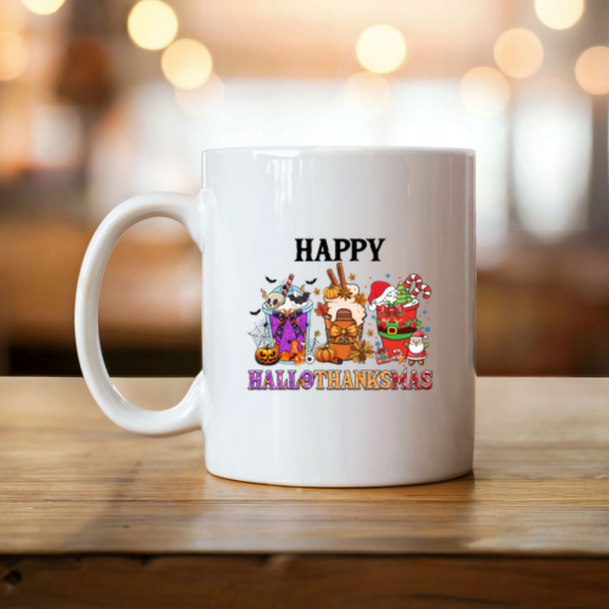 Happy HalloThanksMas Mug