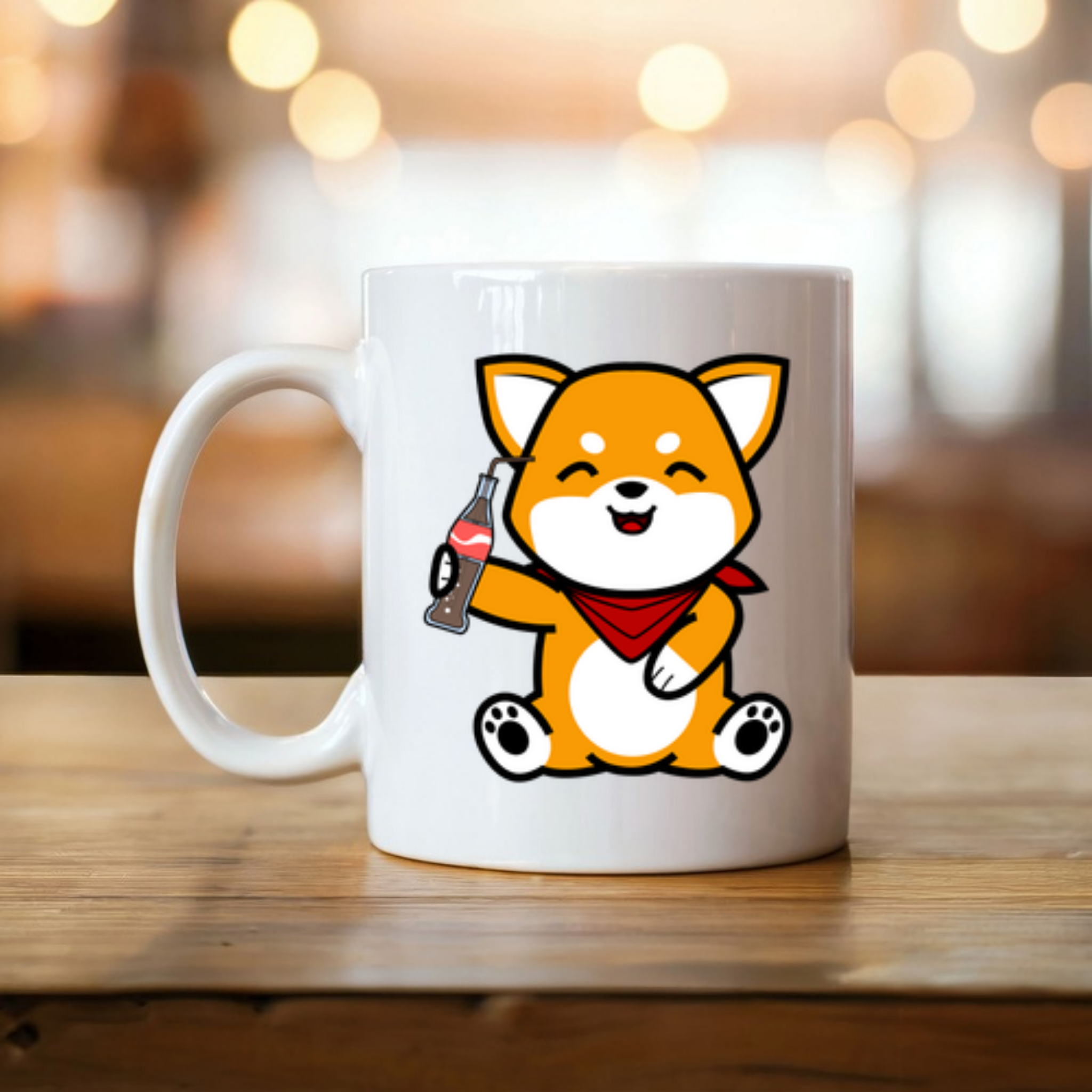 Dog Drinking Cola Mug