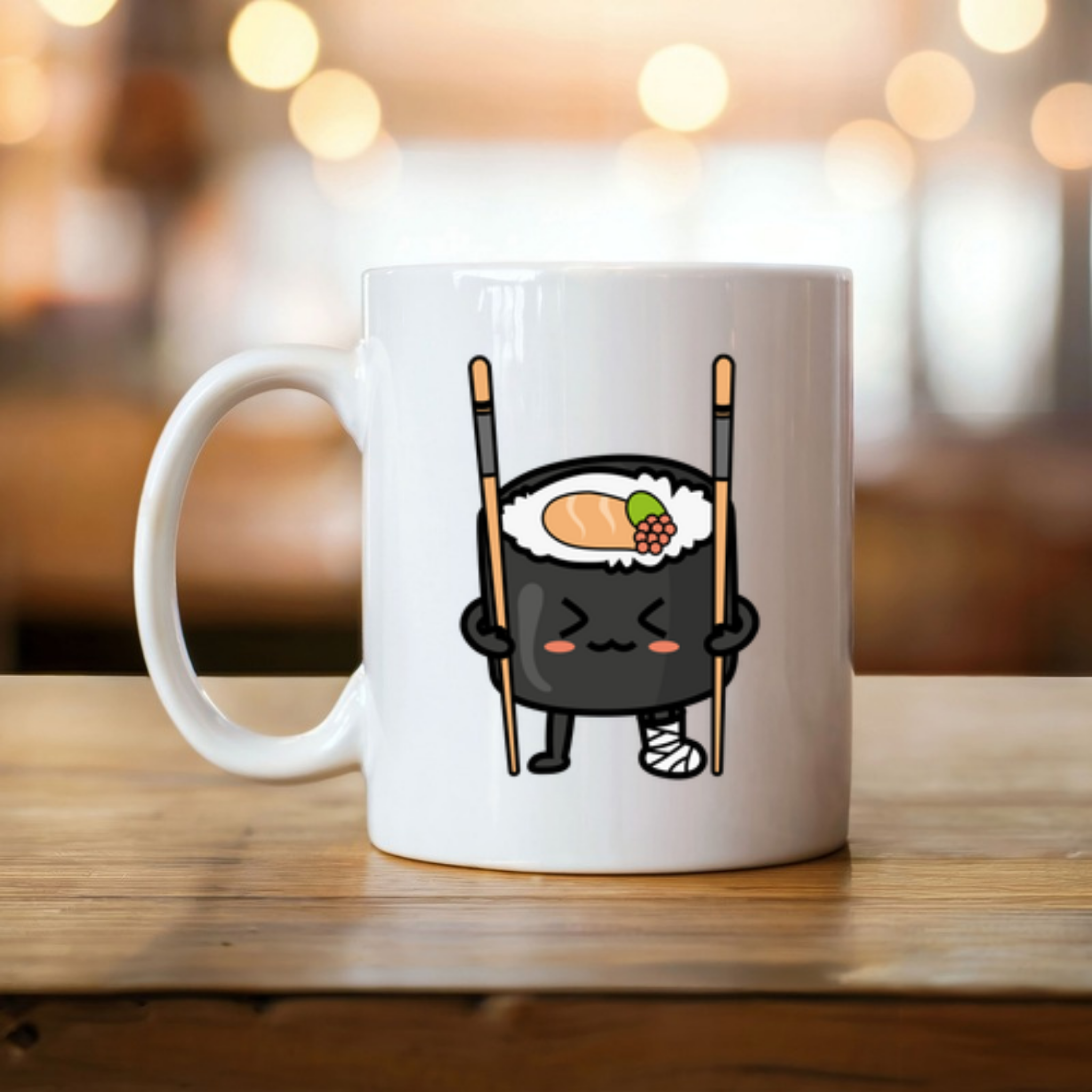 Sushi on Chopstick Crutches Mug