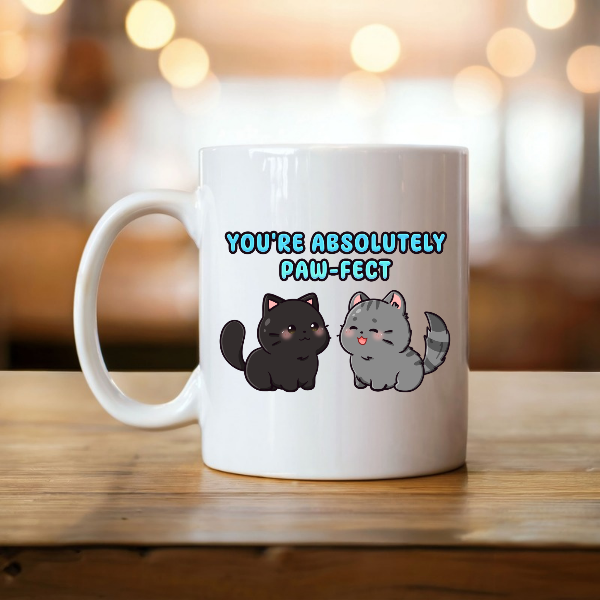 You're Absolutely Paw-Fect Cat Couple Mug