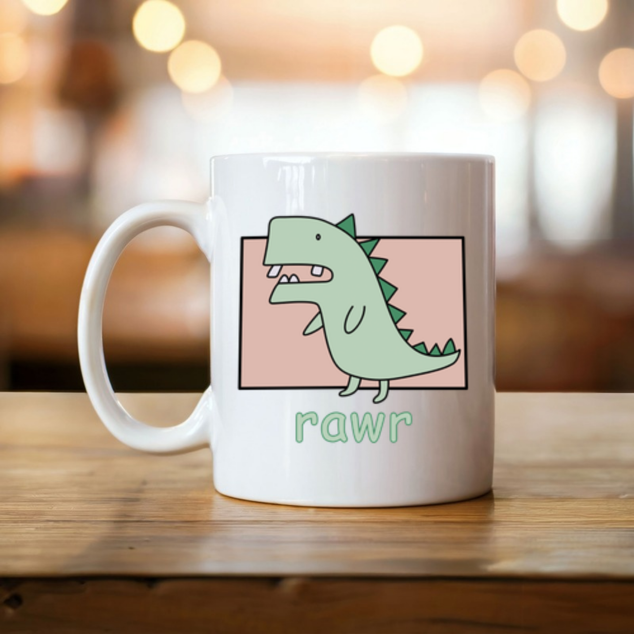 rawr Crooked Toothed T-rex Mug