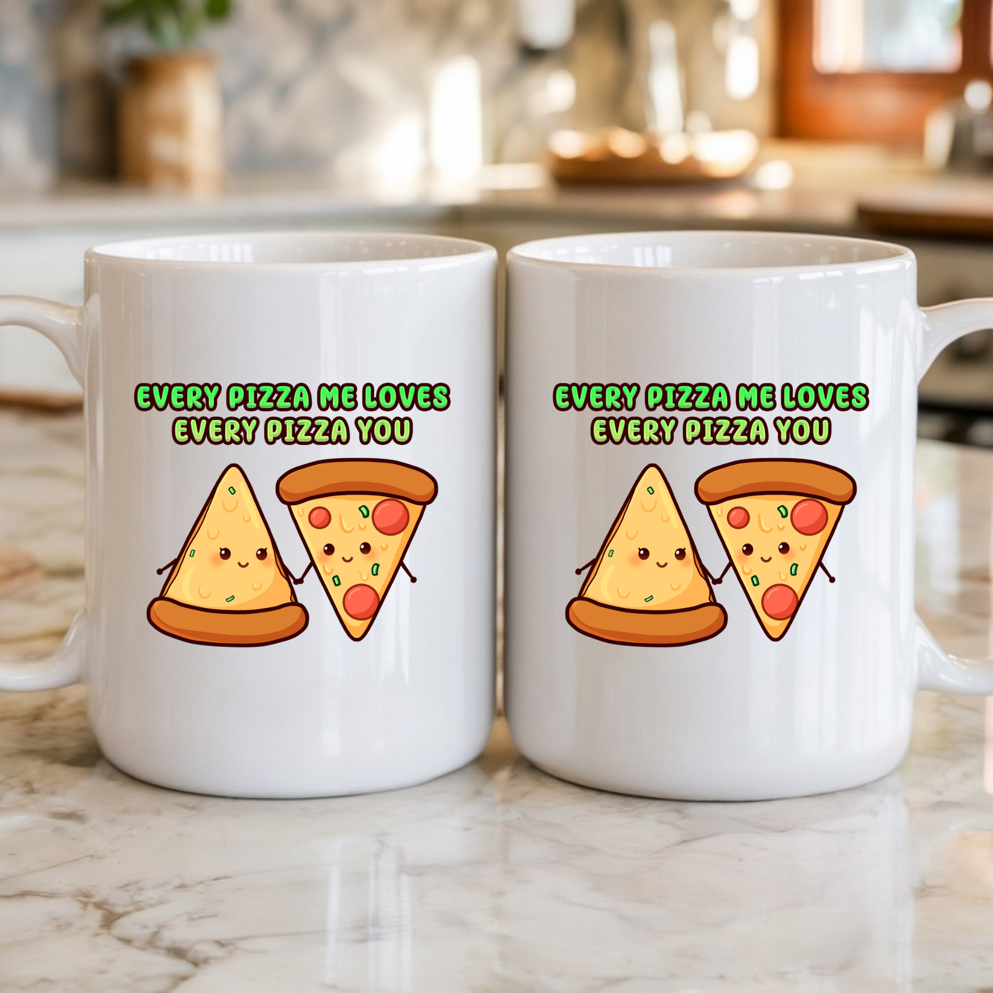 Every Pizza Me Loves Every Pizza You Pizza Couple Mug
