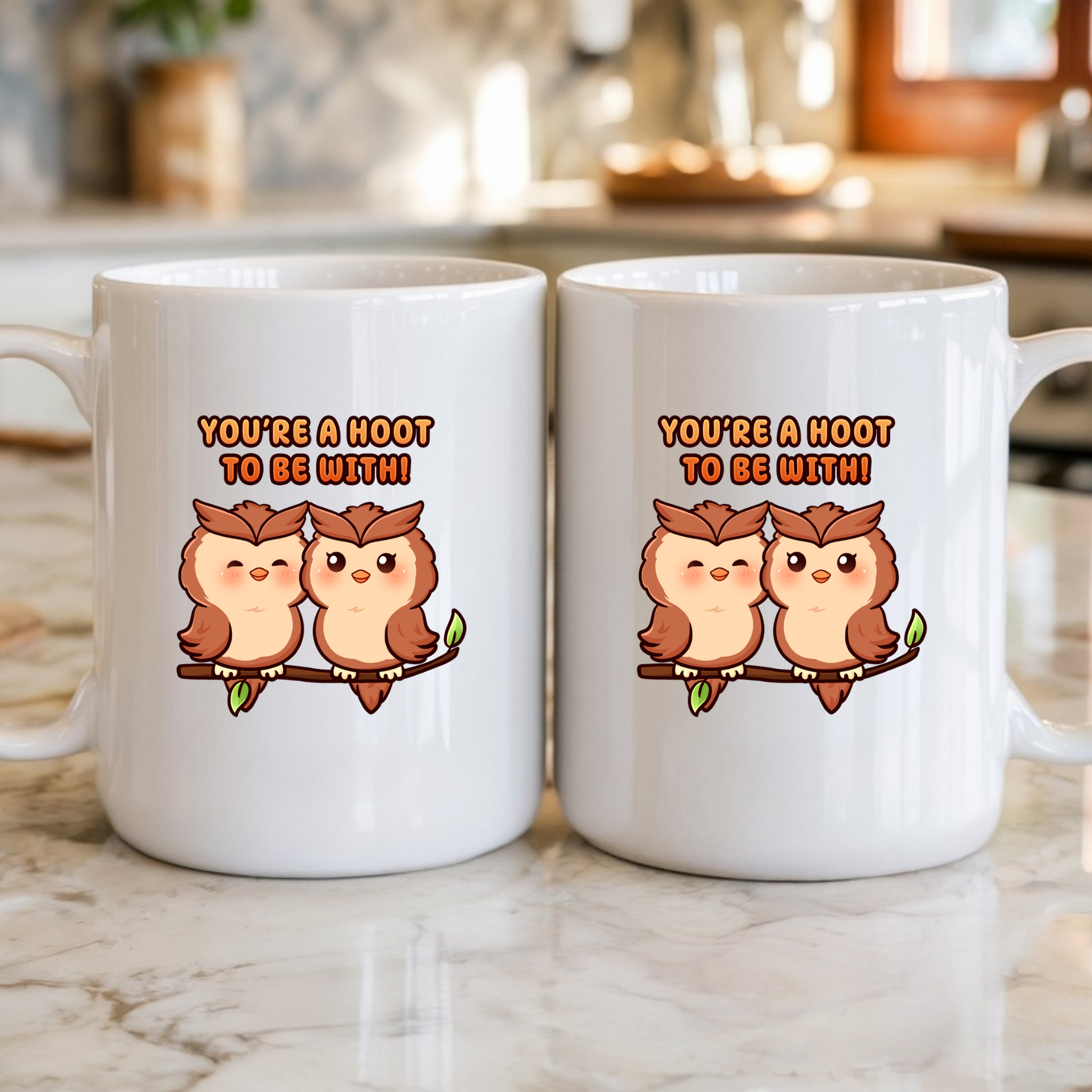 You're a Hoot to Be With Owl Couple Mug