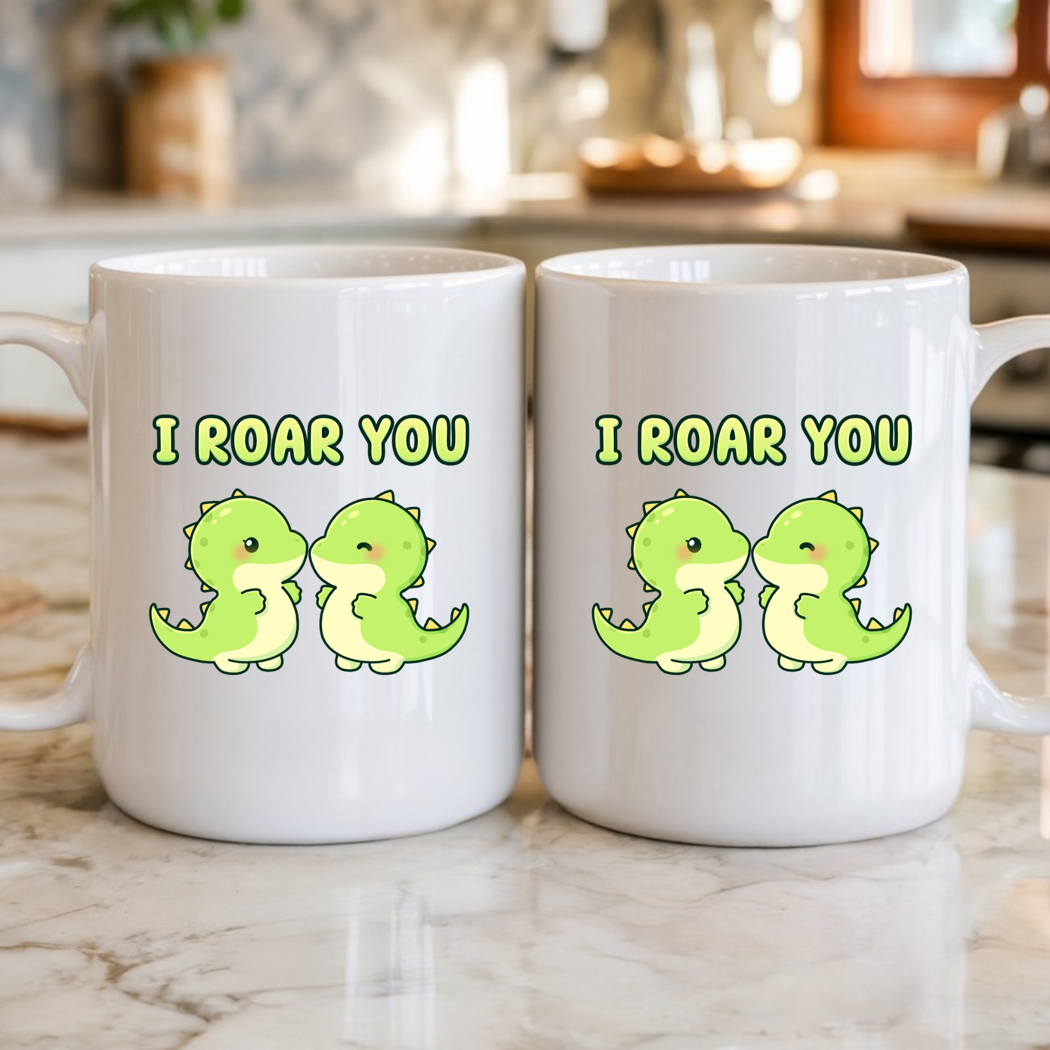 I Roar You Dinosaur Couple Mug