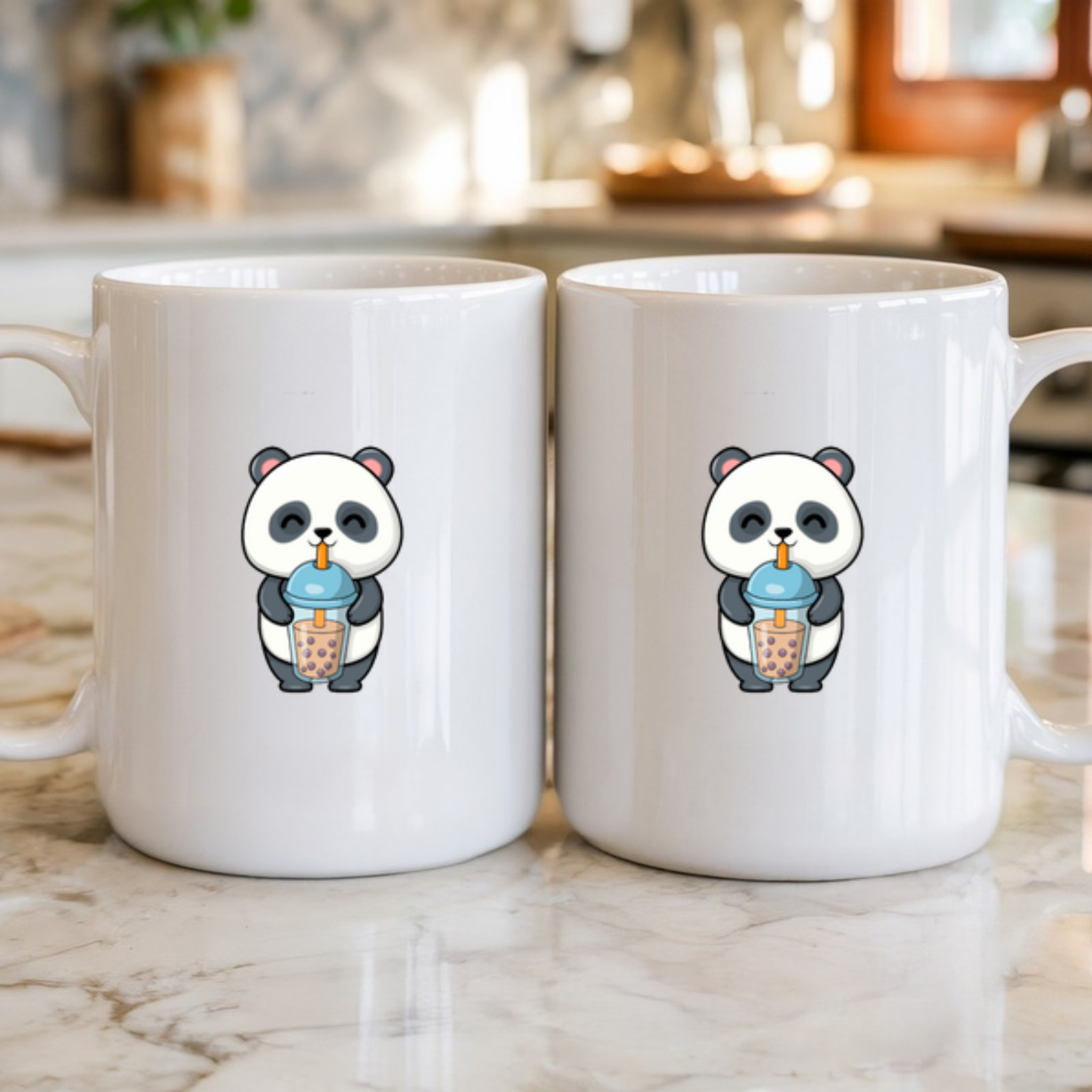 Panda Drinking Boba Mug