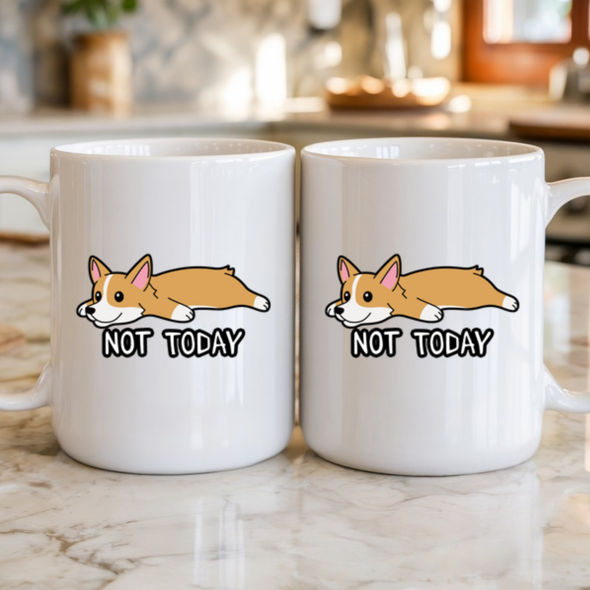 Not Today Resting Corgi Mug