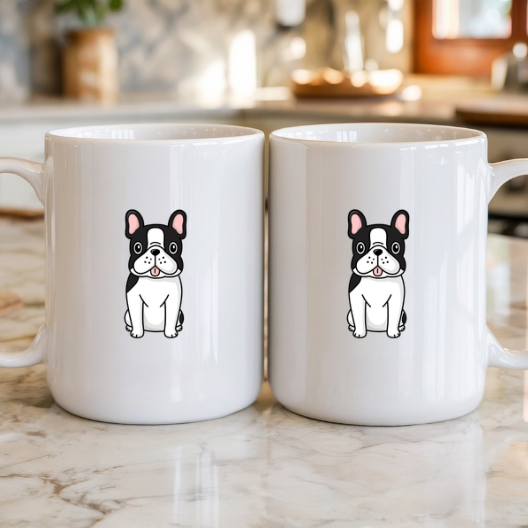 Black and White French Bulldog Mug