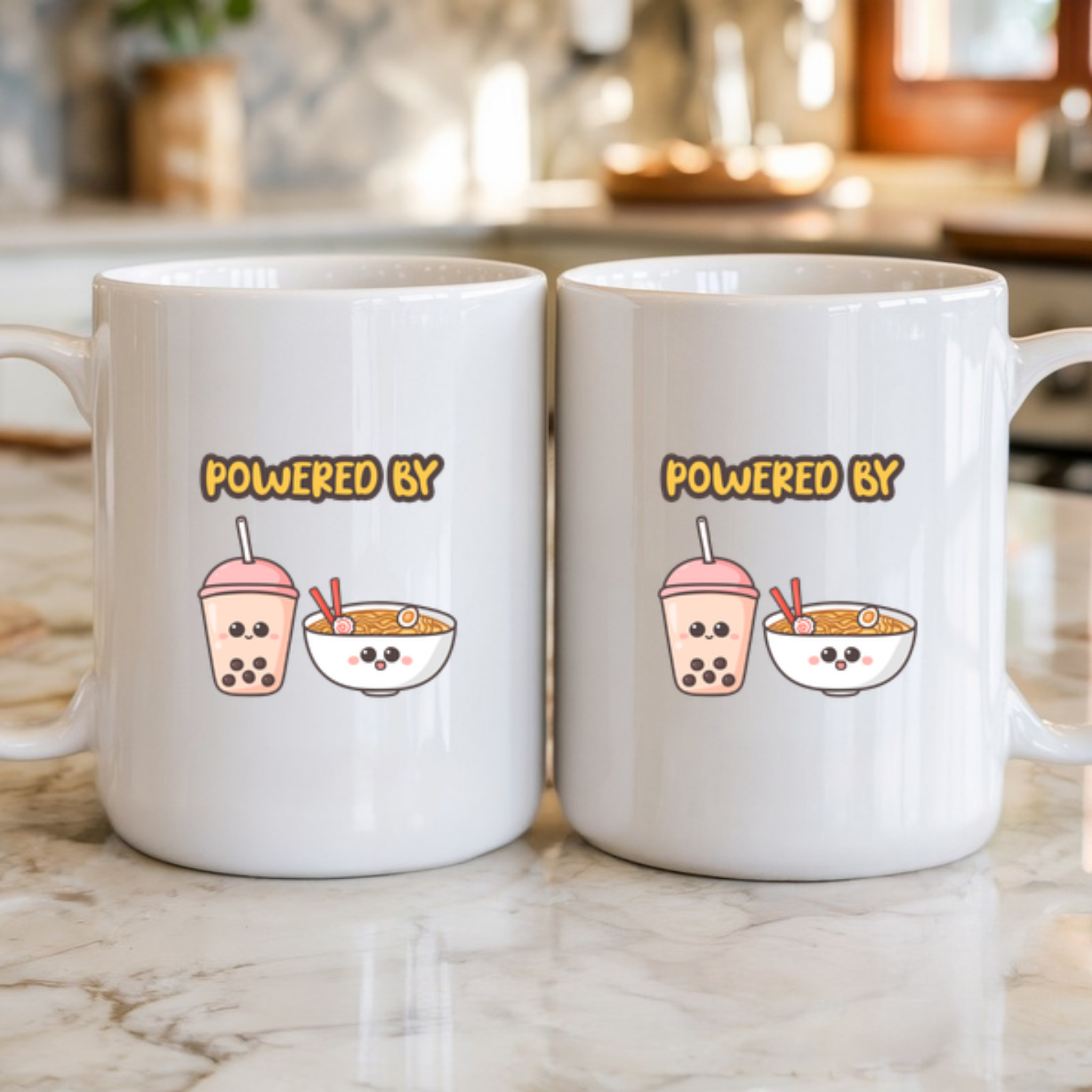 Powered by Boba Tea and Ramen Mug