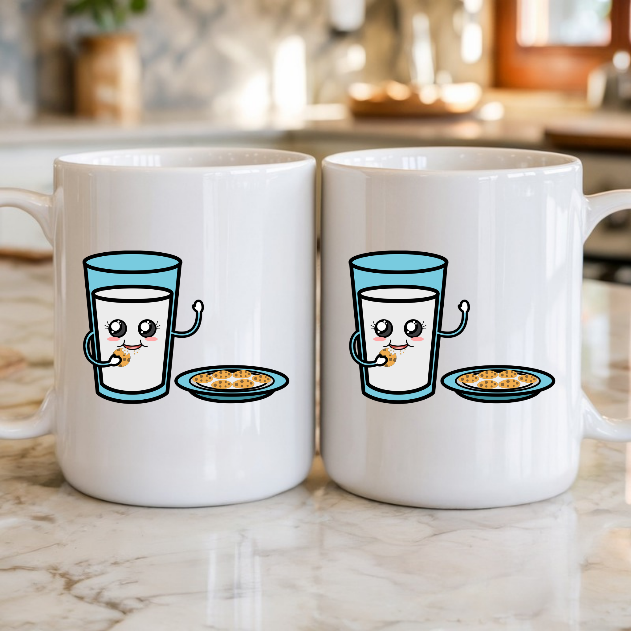 Glass of Milk Eating Cookies Mug