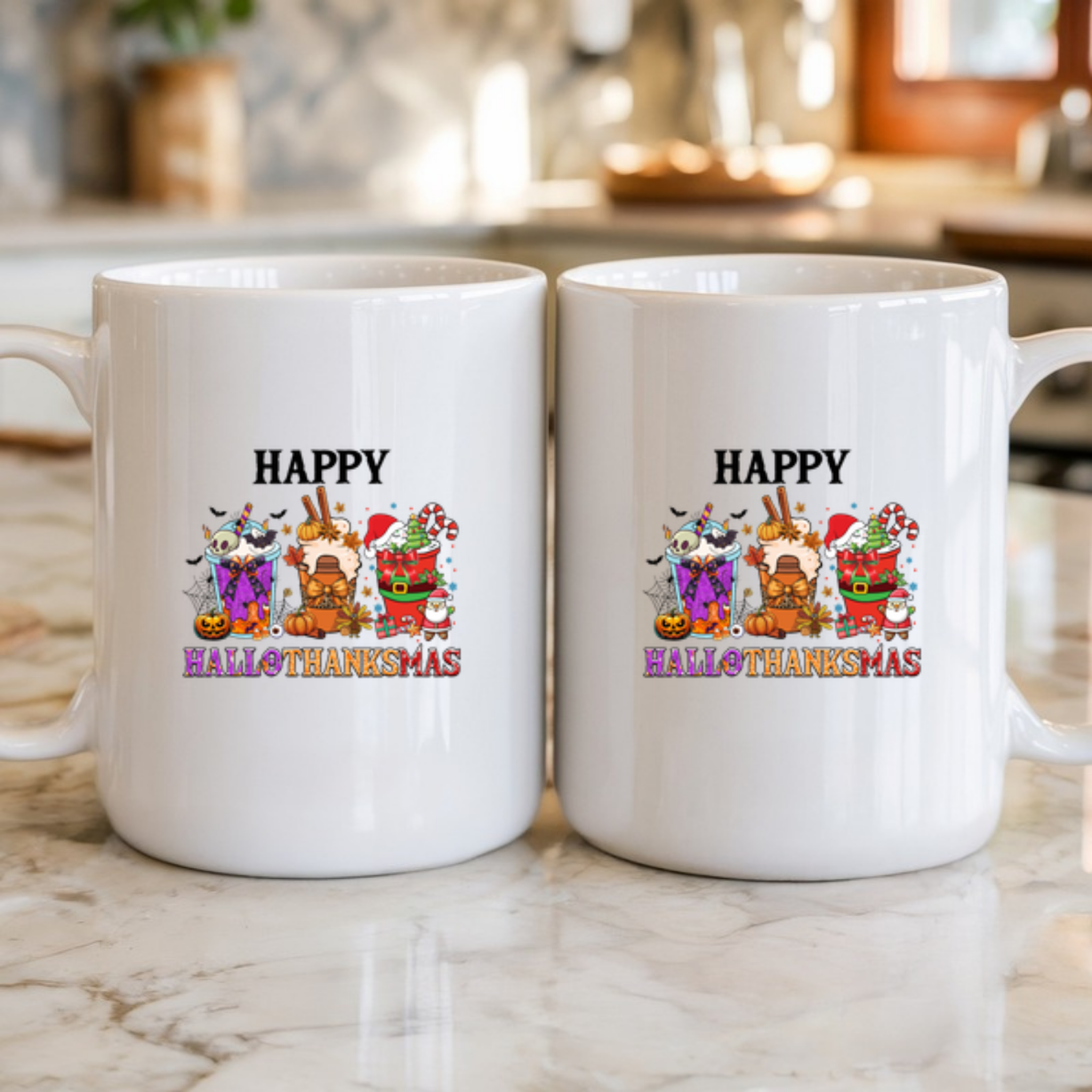 Happy HalloThanksMas Mug