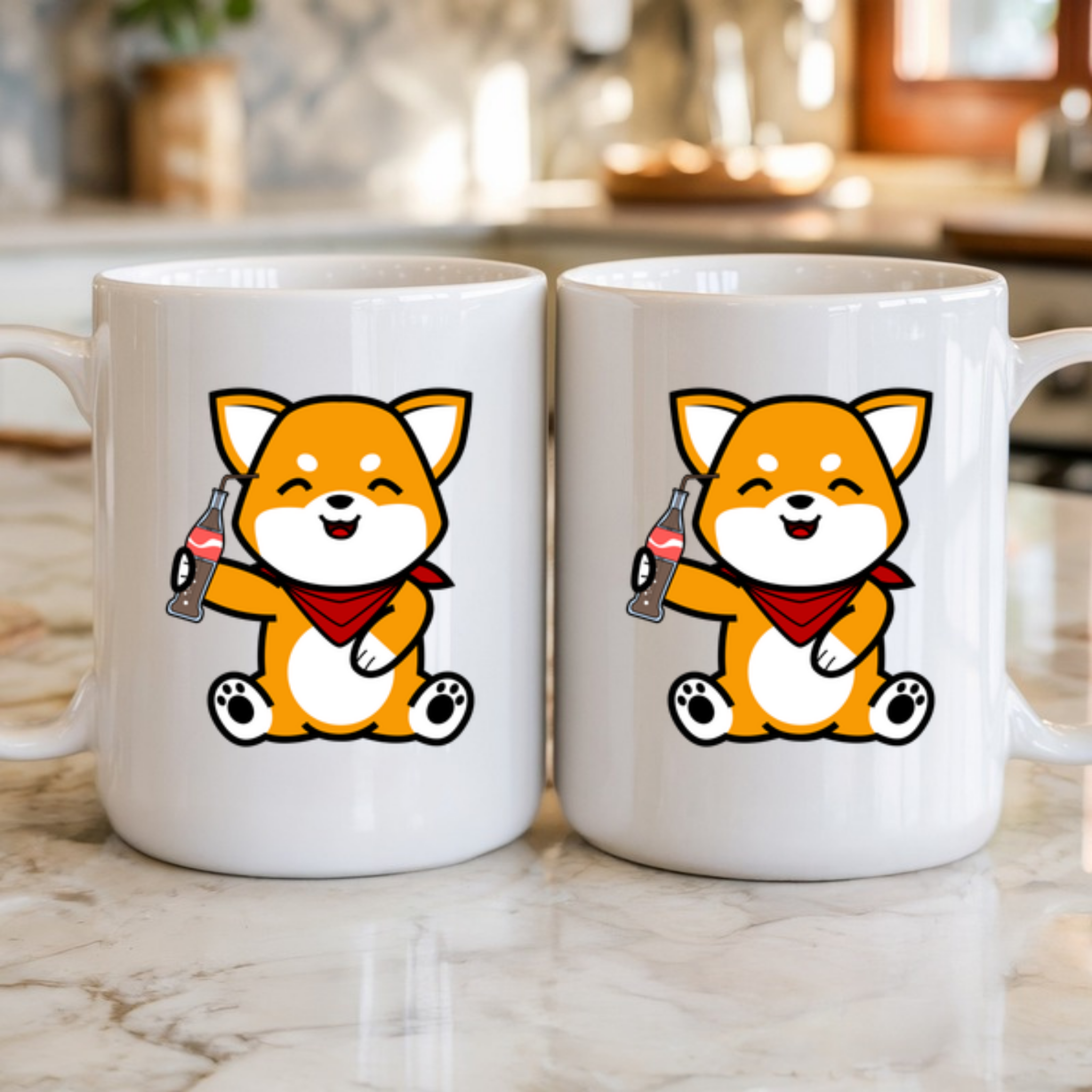 Dog Drinking Cola Mug