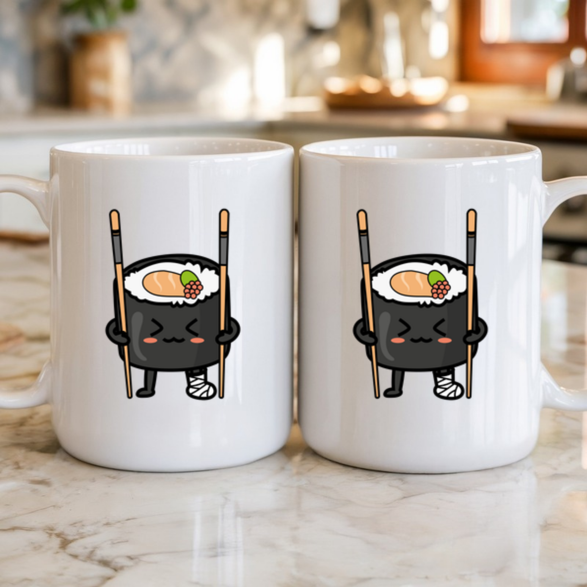 Sushi on Chopstick Crutches Mug