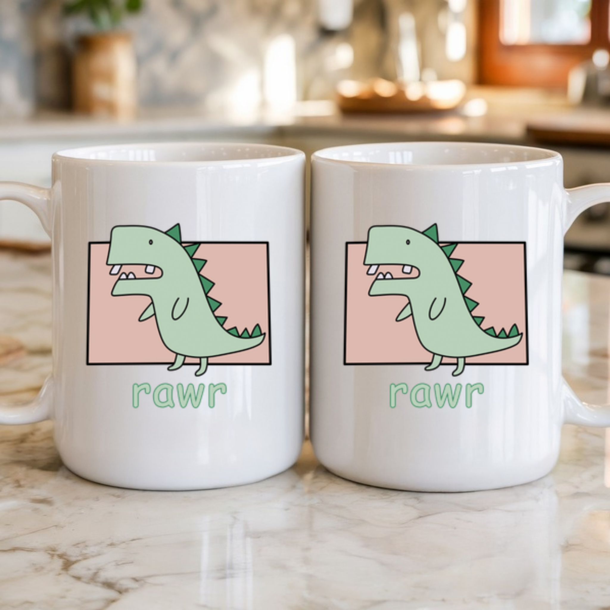 rawr Crooked Toothed T-rex Mug