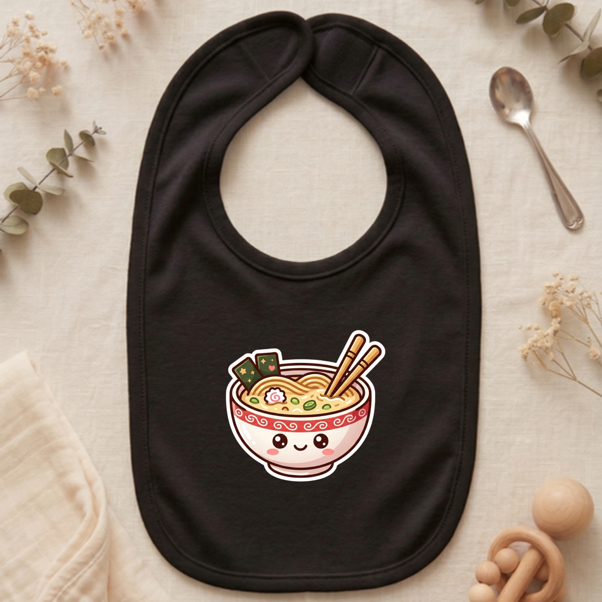 Happy Ramen Bowl Mascot Jersey Bib