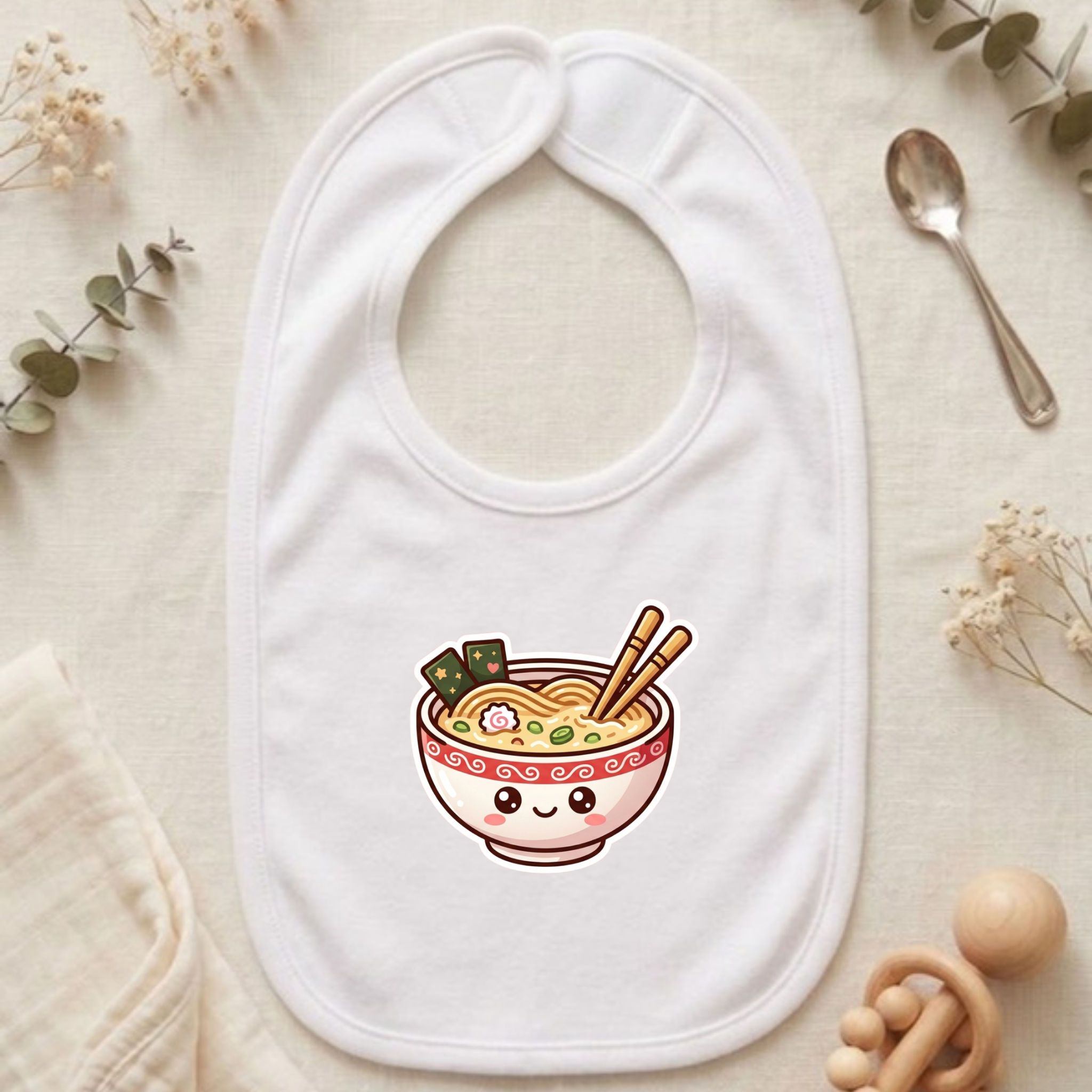 Happy Ramen Bowl Mascot Jersey Bib