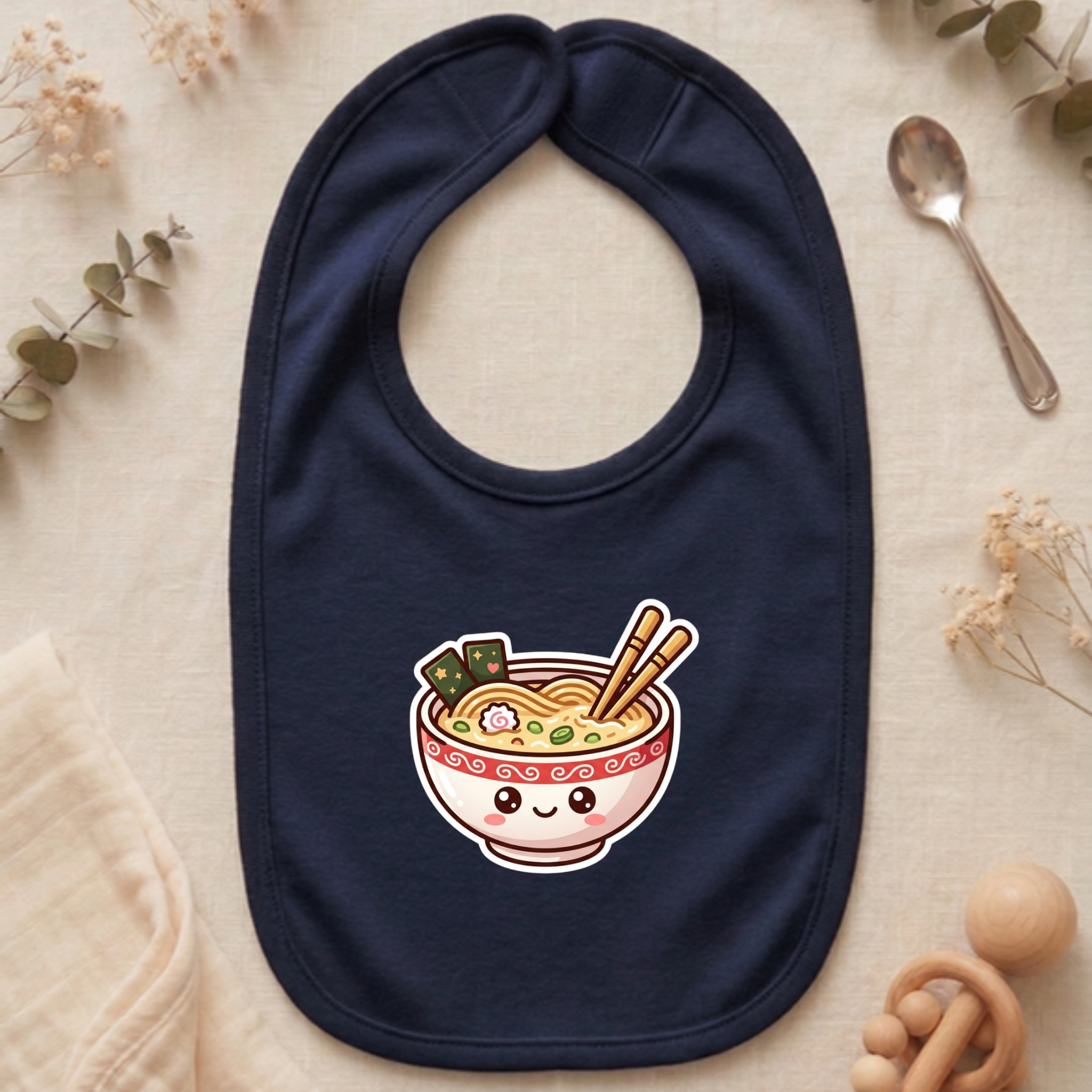 Happy Ramen Bowl Mascot Jersey Bib