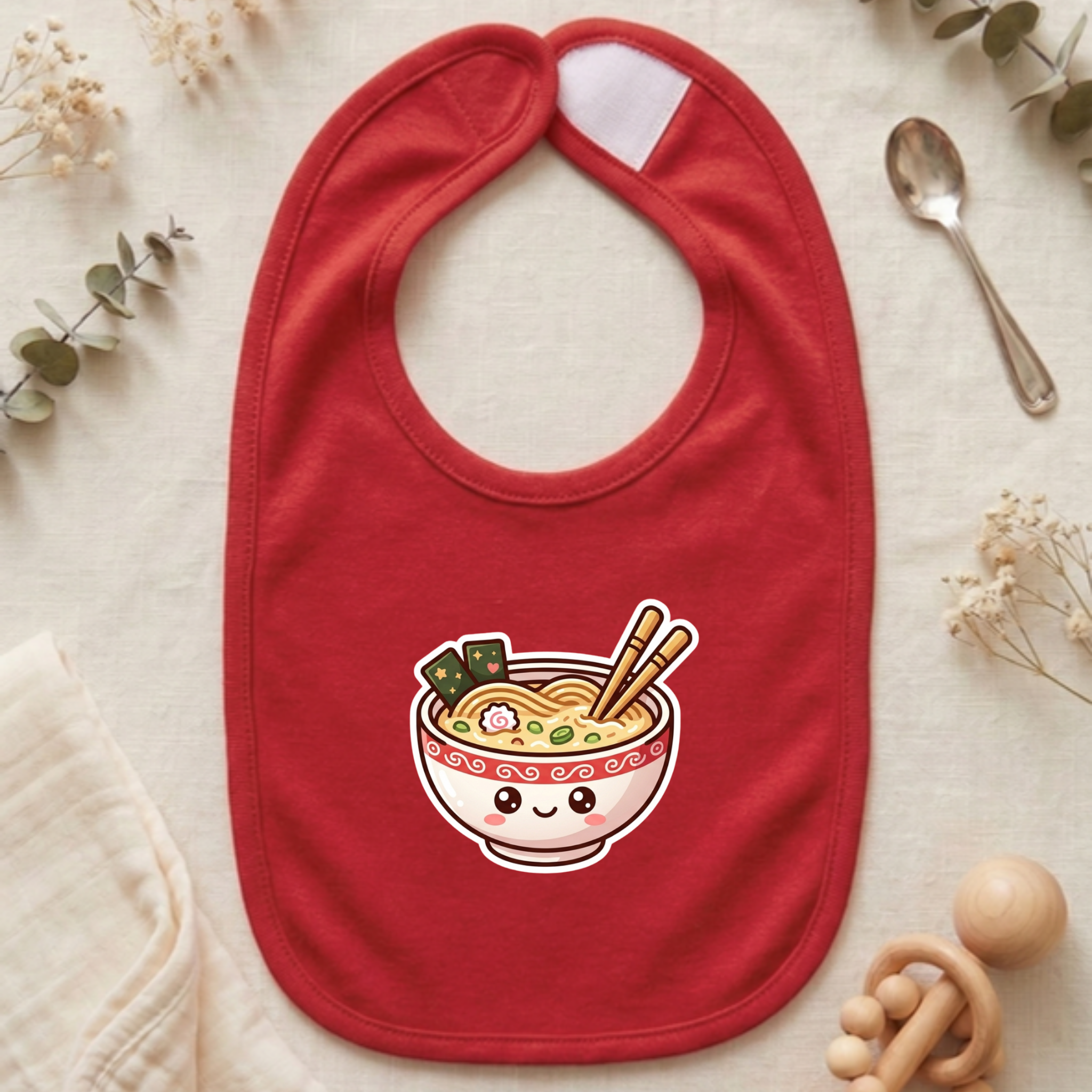 Happy Ramen Bowl Mascot Jersey Bib