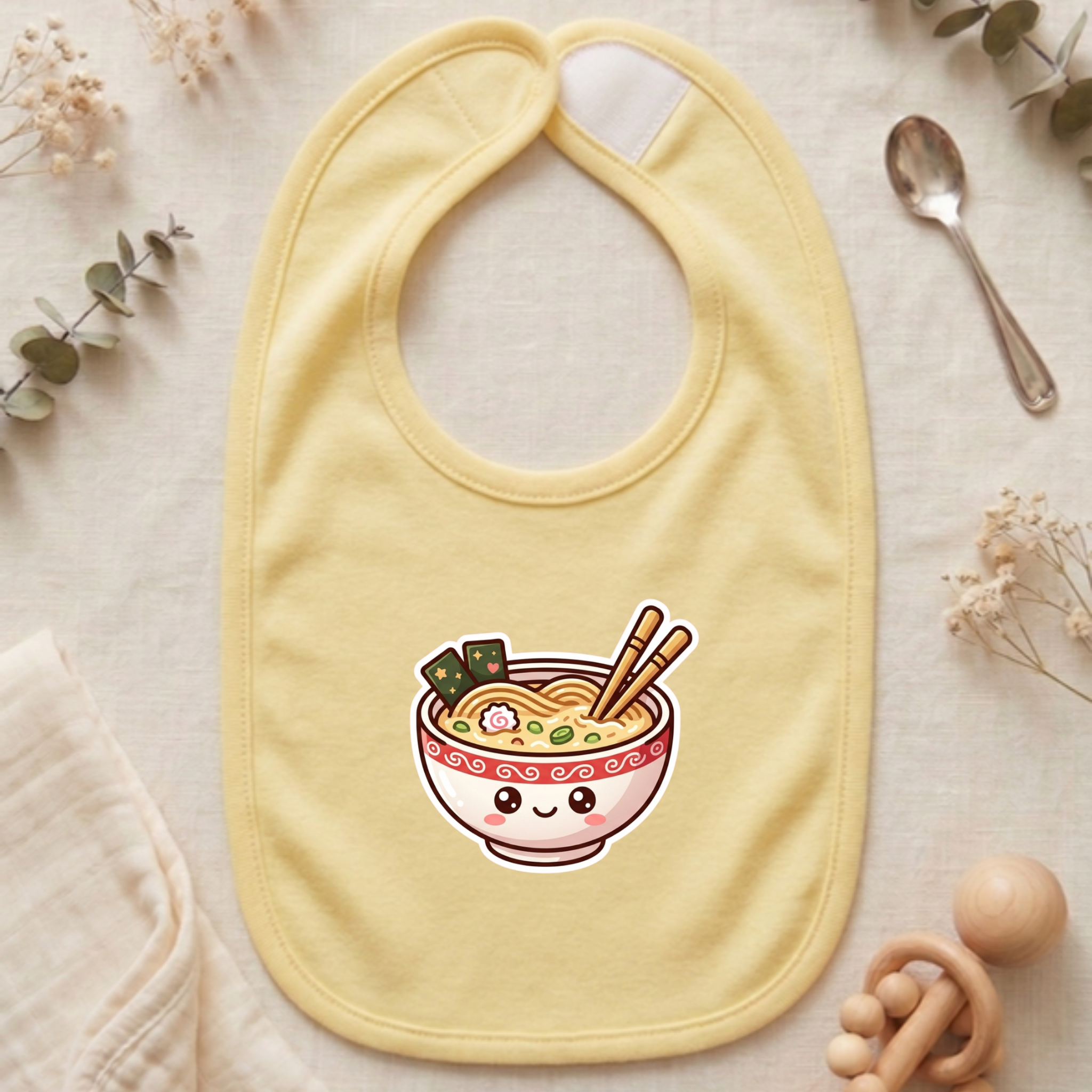 Happy Ramen Bowl Mascot Jersey Bib