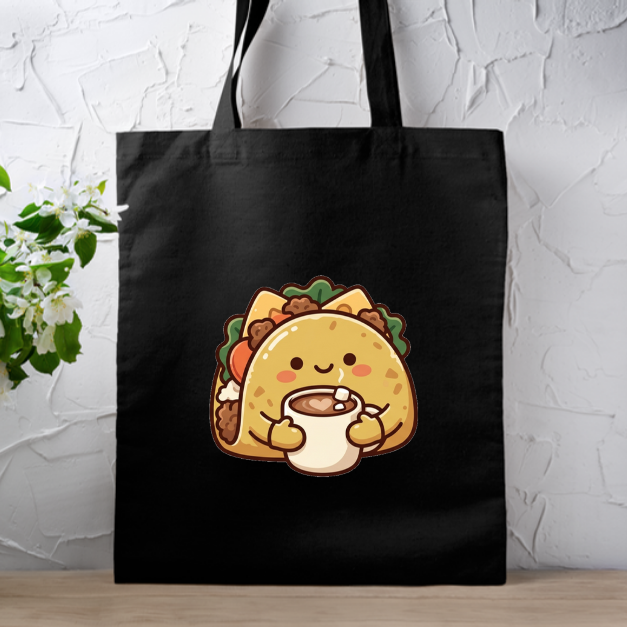 Cozy Taco Mascot Tote Bag