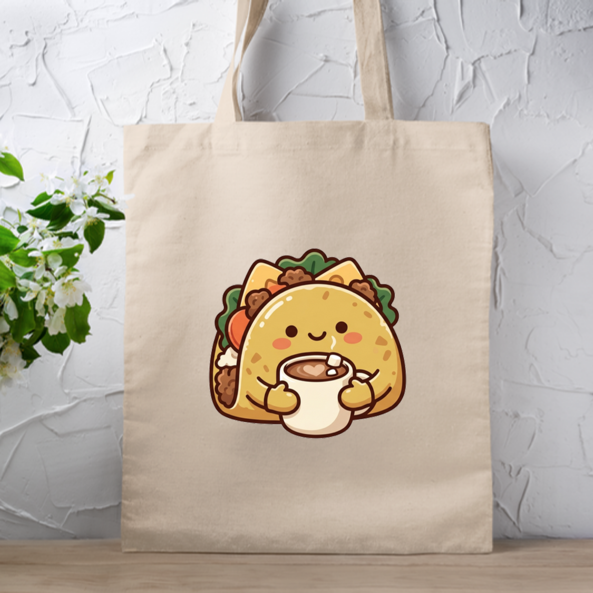 Cozy Taco Mascot Tote Bag