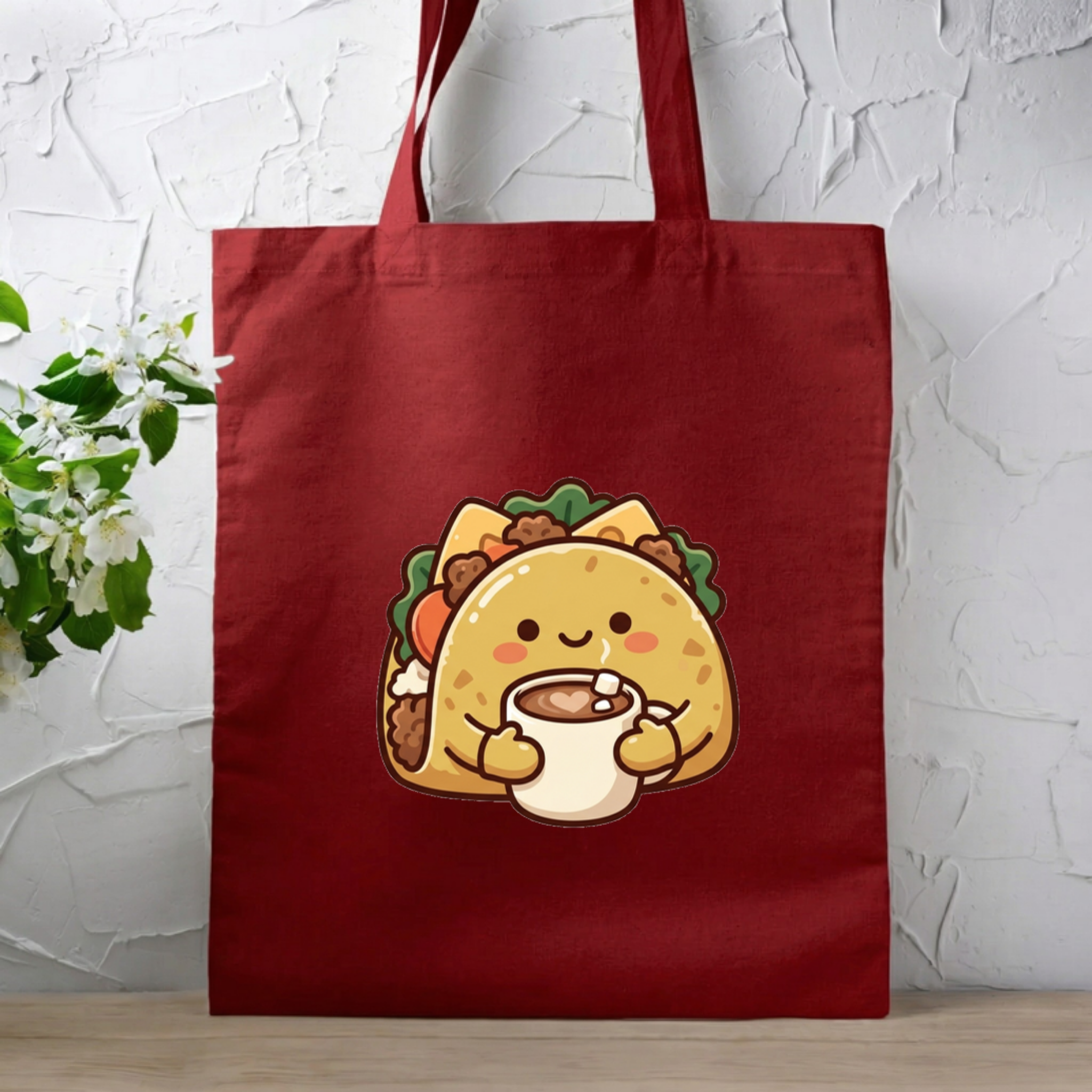 Cozy Taco Mascot Tote Bag