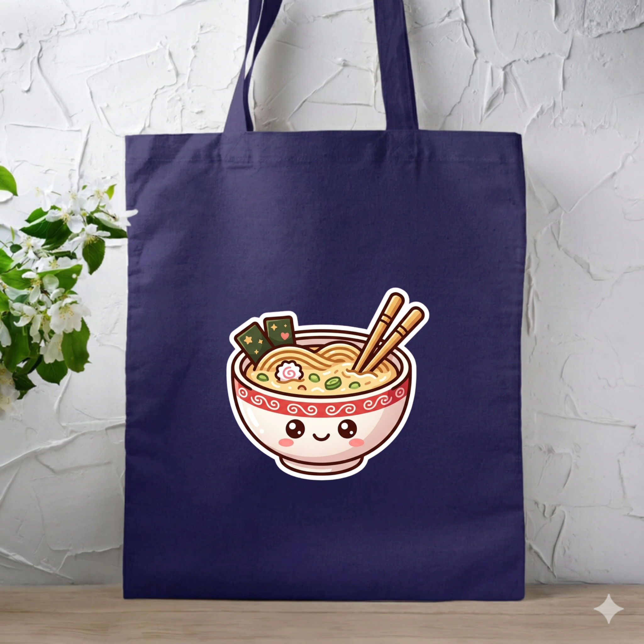 Happy Ramen Bowl Mascot Tote Bag