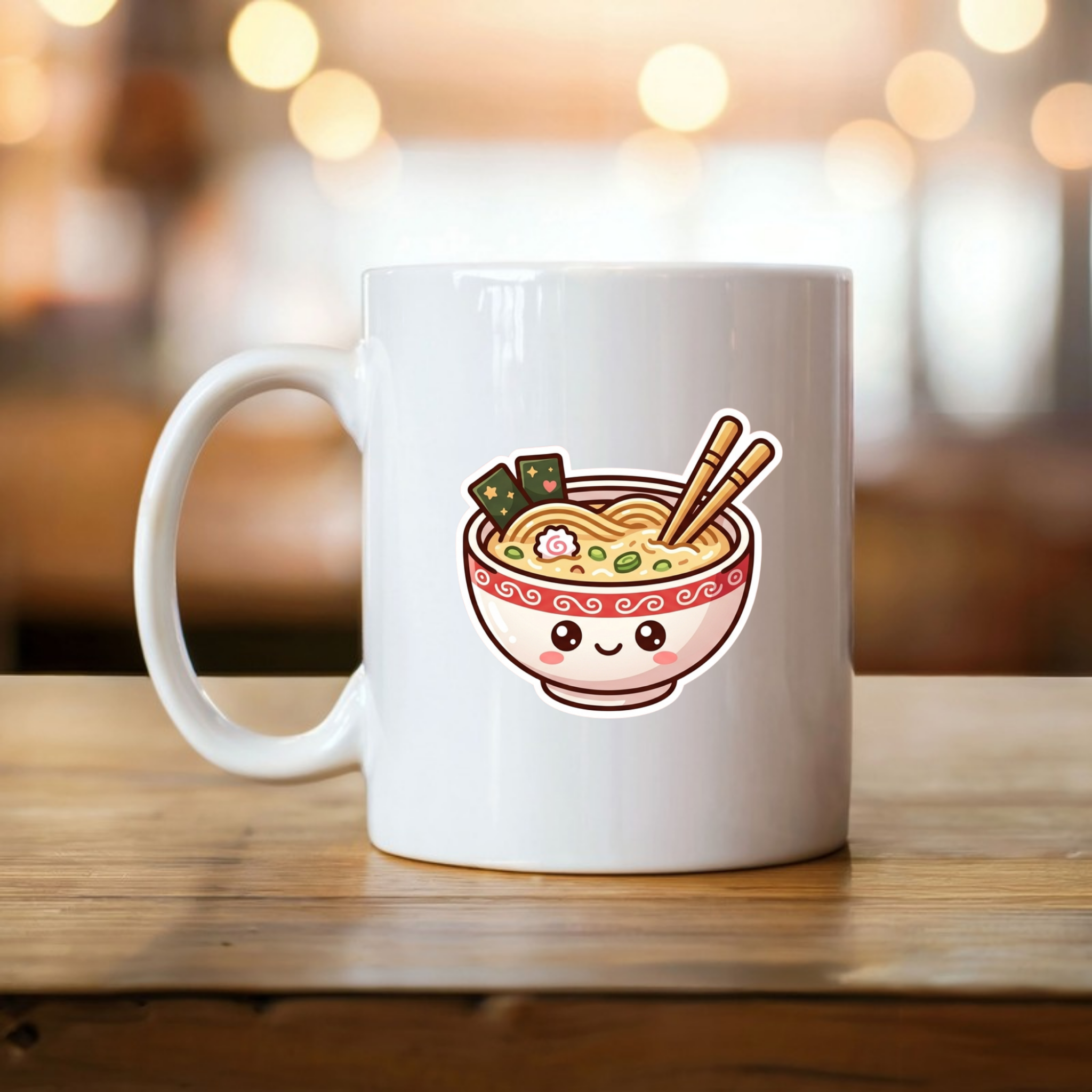 Happy Ramen Bowl Mascot Mug