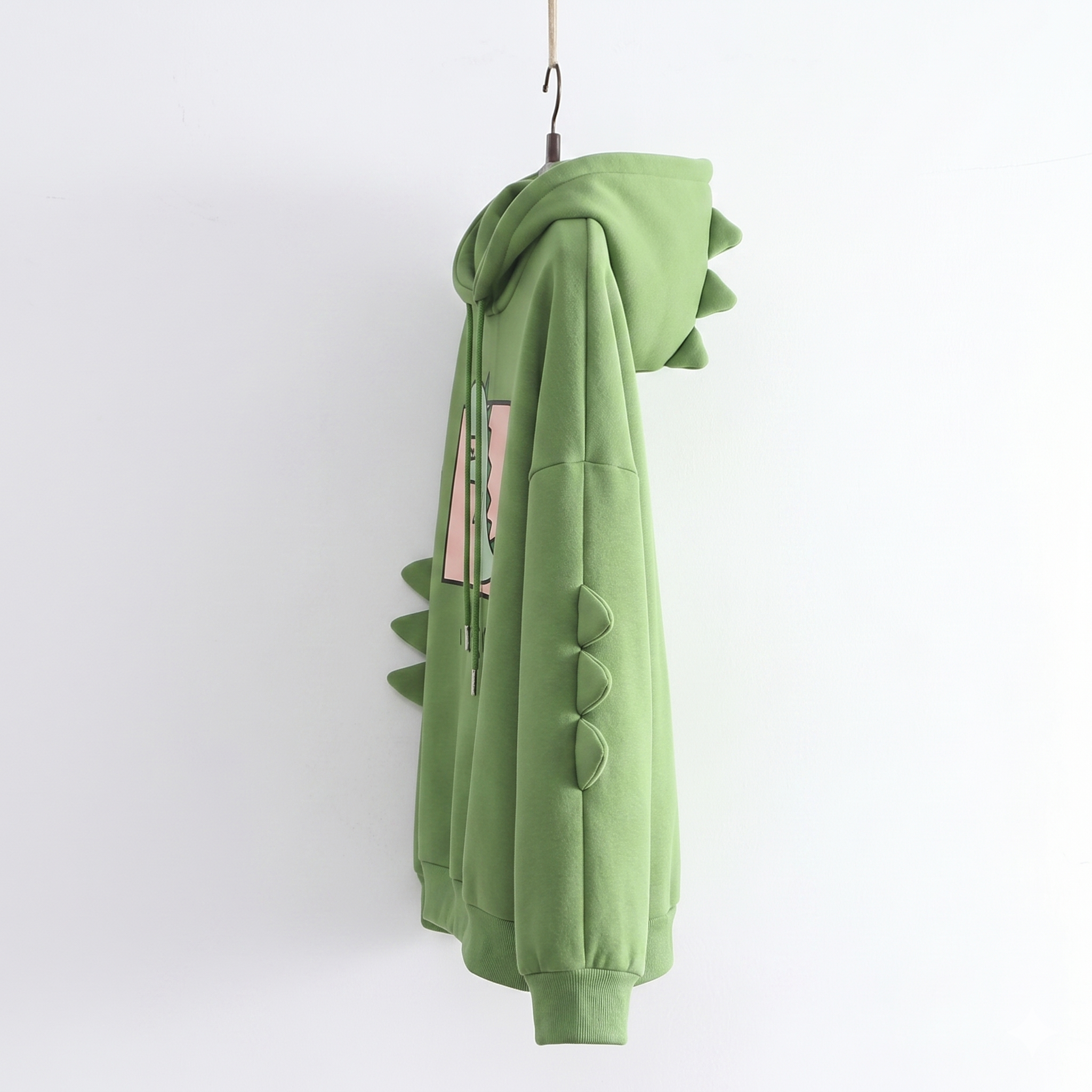 Dino Hoodie with Soft Felt Spikes