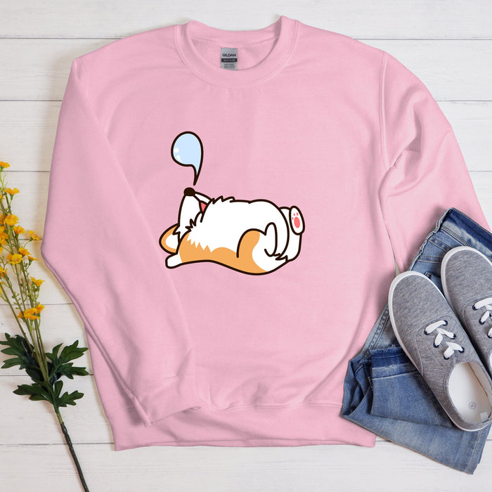 Cute Sleeping Dog Sweatshirt |Meme Shirt Japanese Streetwear Shiba Inu Corgi Puppy Dogecoin Doge Anime Japan Cartoon Nap Snoozing