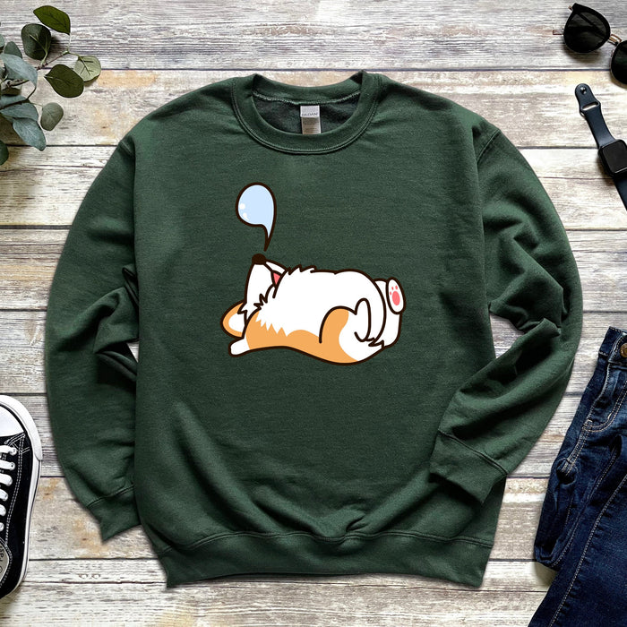 Cute Sleeping Dog Sweatshirt |Meme Shirt Japanese Streetwear Shiba Inu Corgi Puppy Dogecoin Doge Anime Japan Cartoon Nap Snoozing