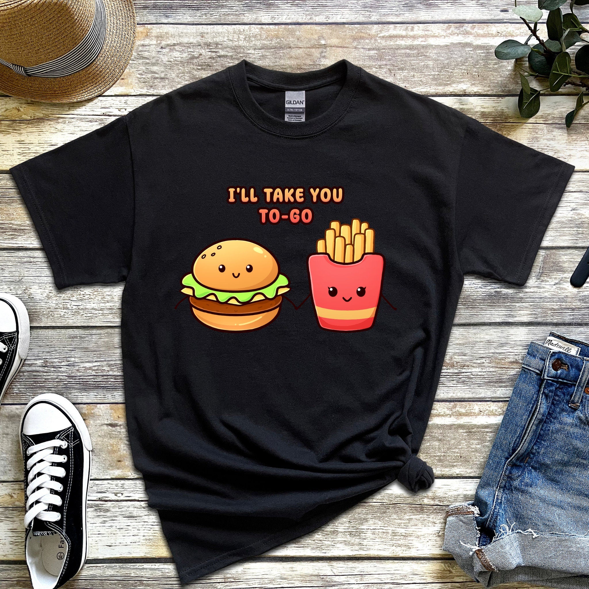 Burger and Fries "I'll Take You To-Go" T-Shirt