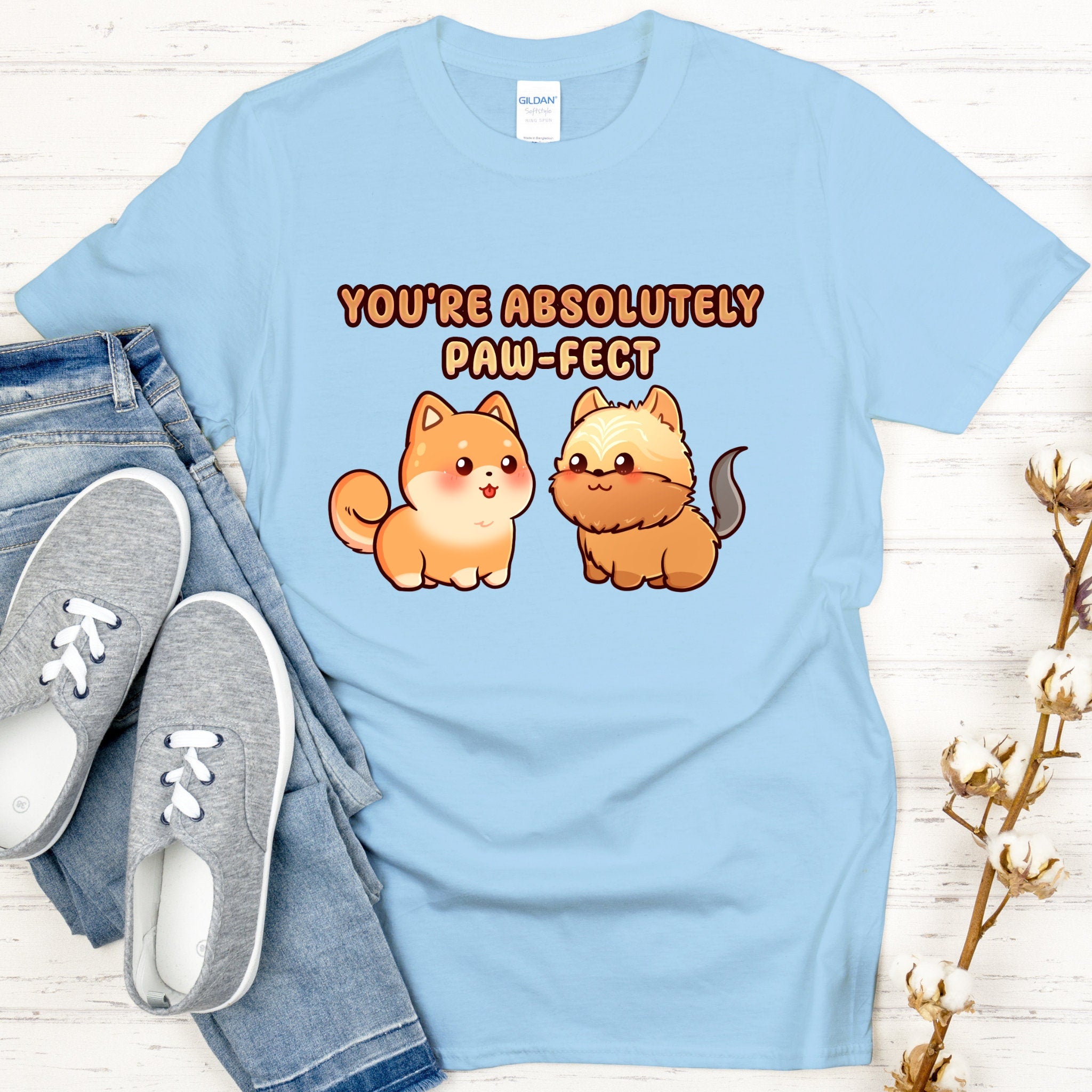 Dog Couple "You're Absolutely Paw-fect" T-Shirt