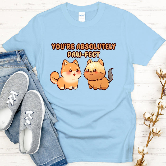 Dog Couple "You're Absolutely Paw-fect" T-Shirt
