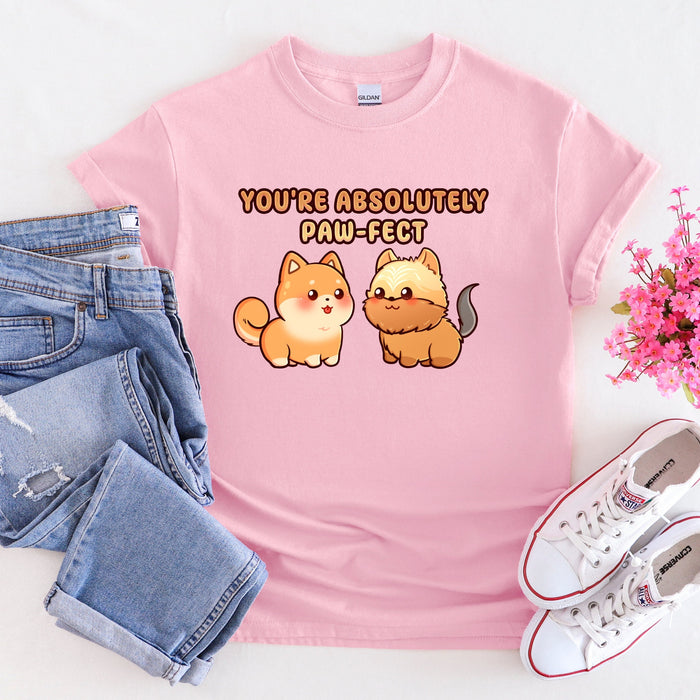 Dog Couple "You're Absolutely Paw-fect" T-Shirt