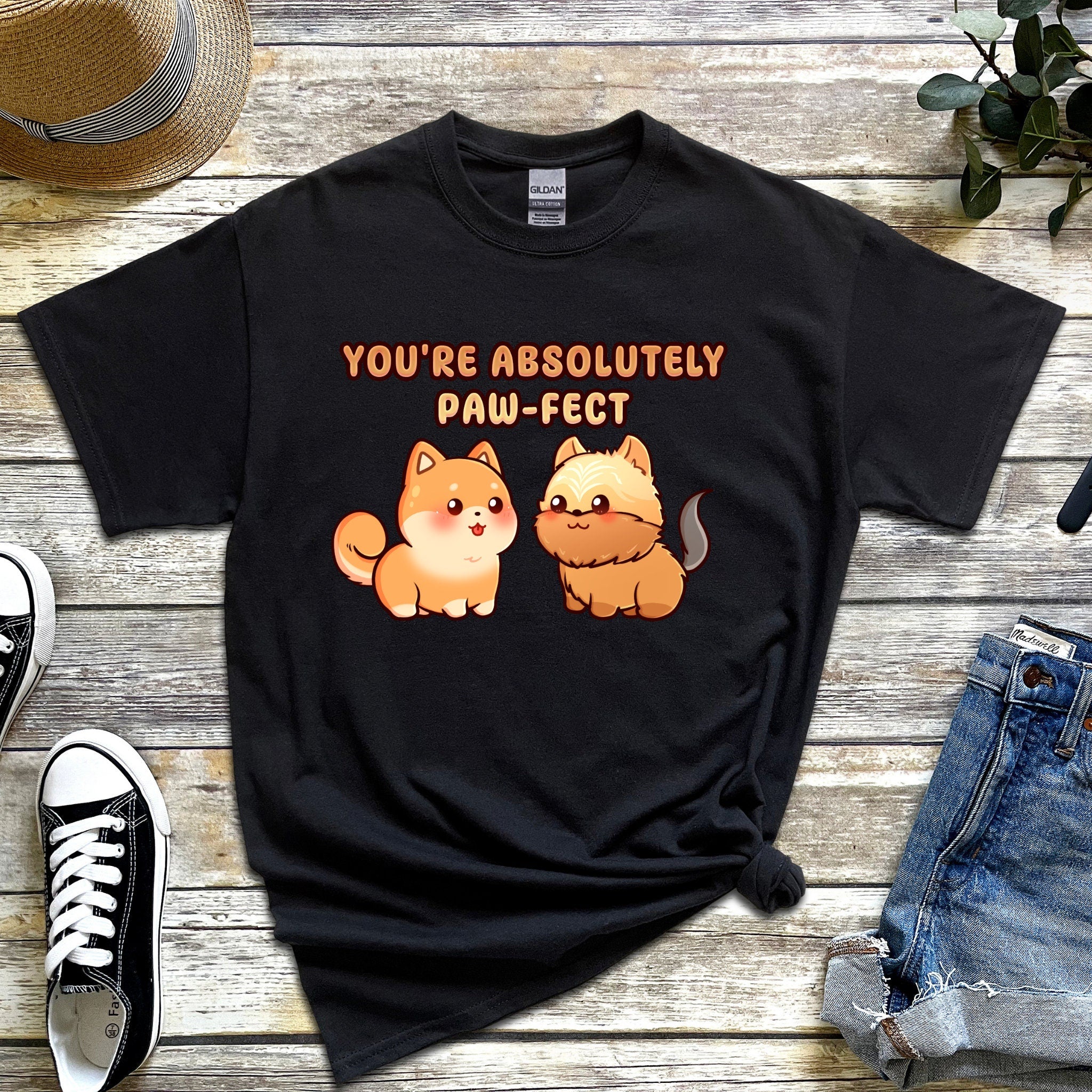 Dog Couple "You're Absolutely Paw-fect" T-Shirt