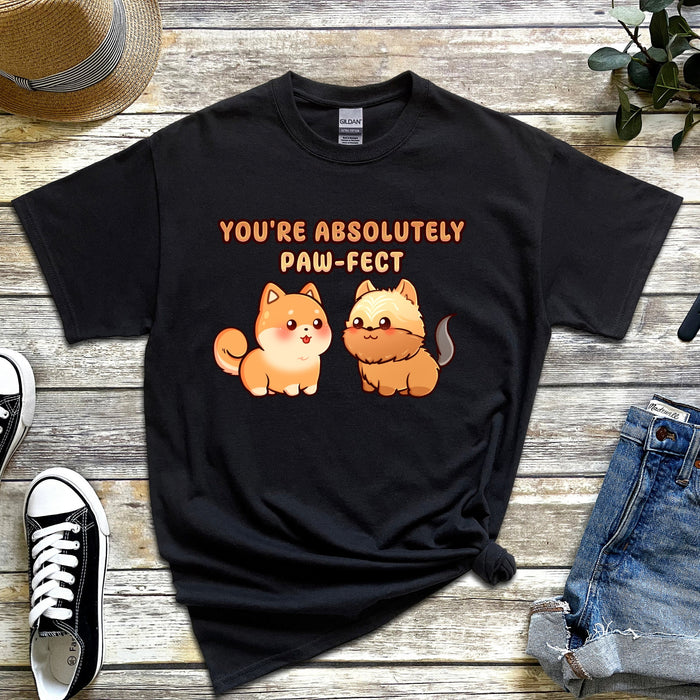 Dog Couple "You're Absolutely Paw-fect" T-Shirt