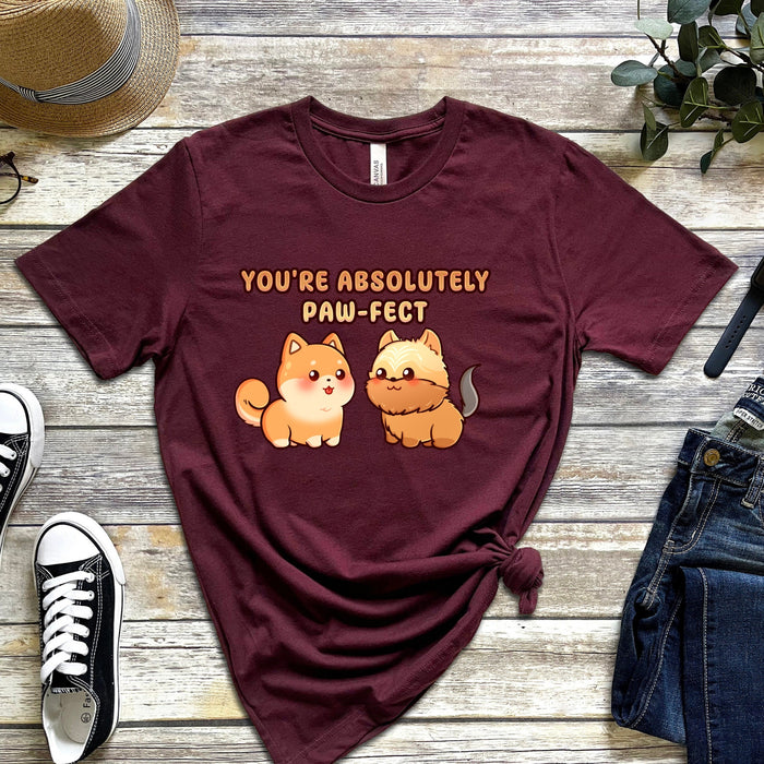 Dog Couple "You're Absolutely Paw-fect" T-Shirt