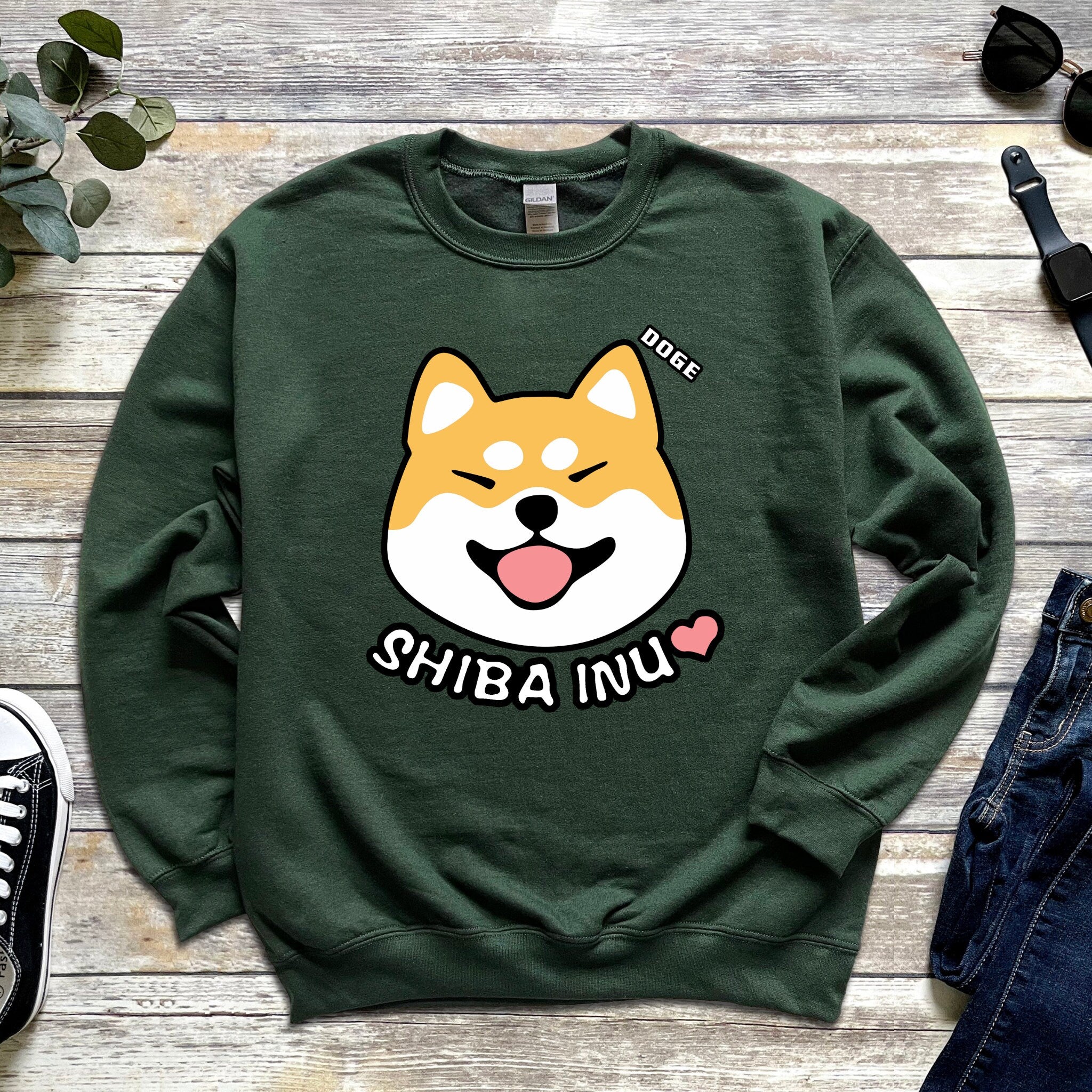 Doge Shiba Inu Face Sweatshirt