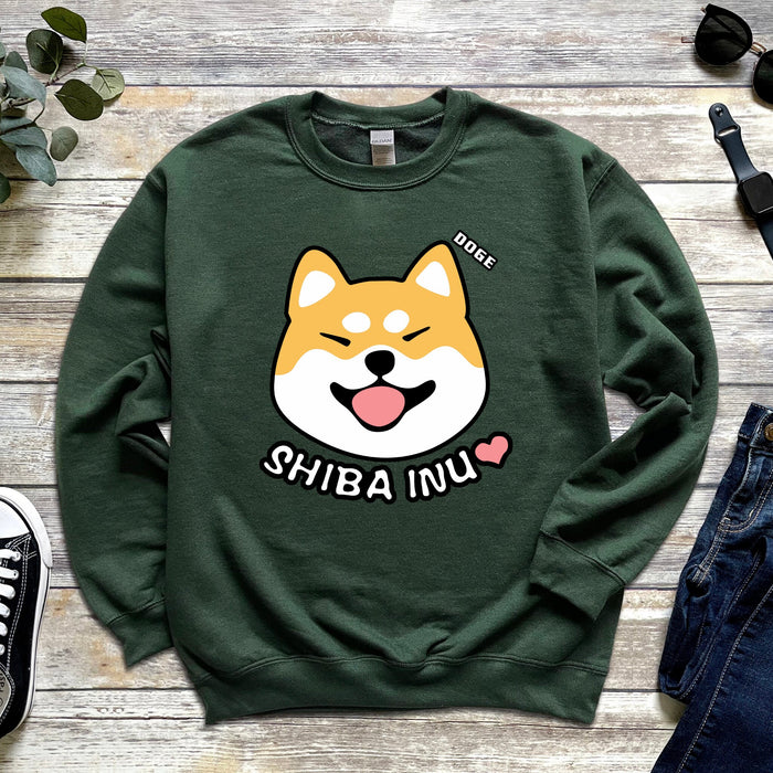 Doge Shiba Inu Face Sweatshirt