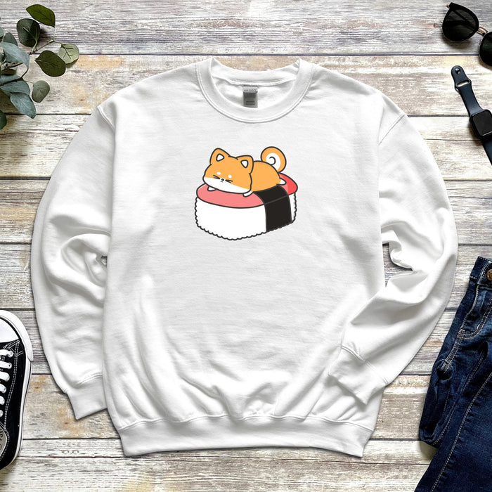 Kitten Sleeping on Sushi Bed Sweatshirt