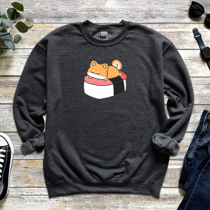 Kitten Sleeping on Sushi Bed Sweatshirt