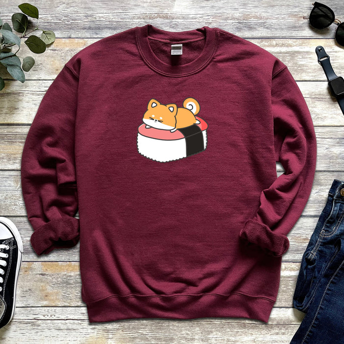 Kitten Sleeping on Sushi Bed Sweatshirt