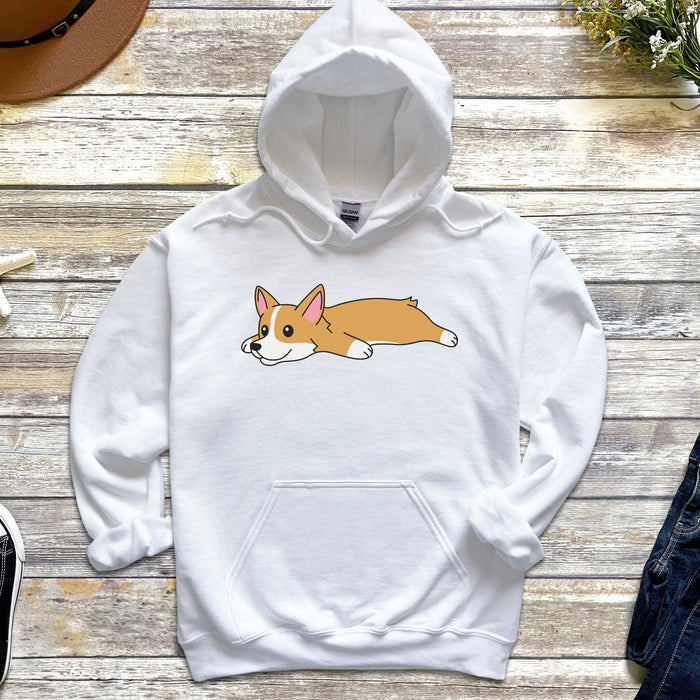 Cute Tired Corgi Hoodie | Lazy SleepyMeme Shirt Japanese Streetwear Shiba Inu Corgi Puppy Anime Japan Cartoon Nap Snoozing